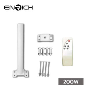โคมไฟถนนโซล่าเซลล์ LED 200W ENRICH Sunlight All in one