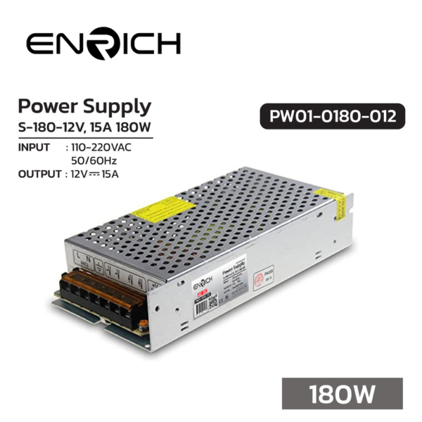พาวเวอร์ซัพพลาย-ENRICH-S-180-12V-15A-180W