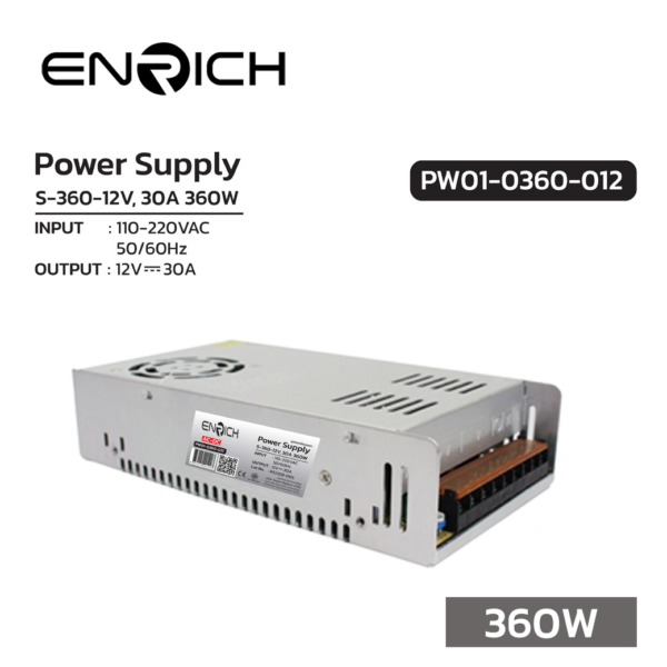 พาวเวอร์ซัพพลาย-ENRICH-S-360-12V-30A-360W