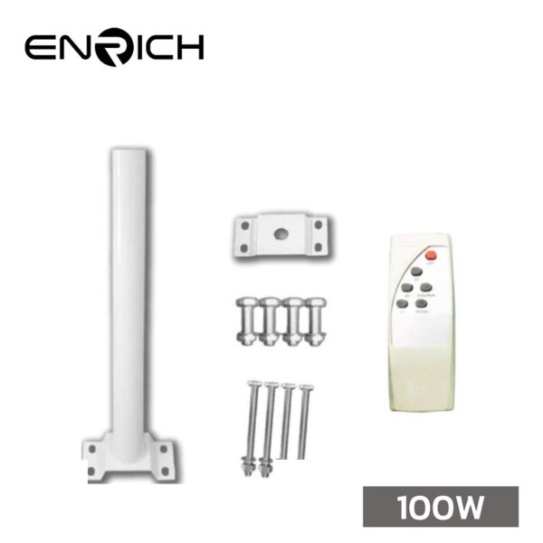 โคมไฟถนนโซล่าเซลล์ LED 100W ENRICH Sunlight All in one