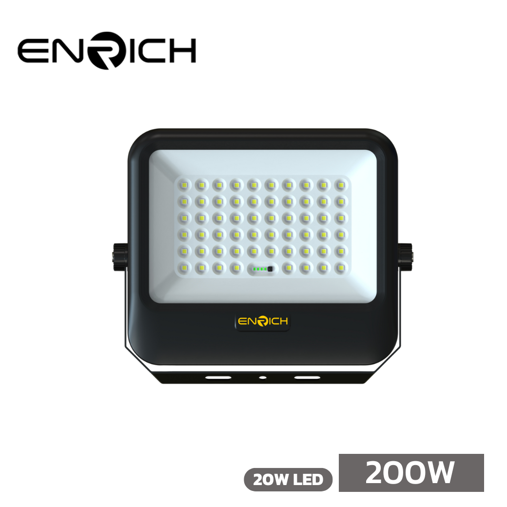 สปอร์ตไลท์โซล่าเซลล์ OPTIMUS 200W / LED 20W ENRICH - Image 2